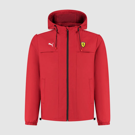 Scuderia Ferrari F1 Men's Rain Jacket -Dark Cherry/Puma Black