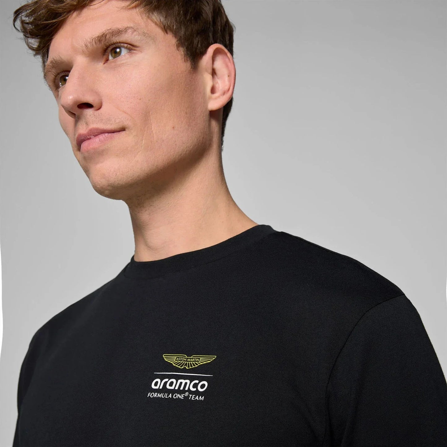 Aston Martin F1 Tech Men's Grid Data Graphic T-Shirt - Black