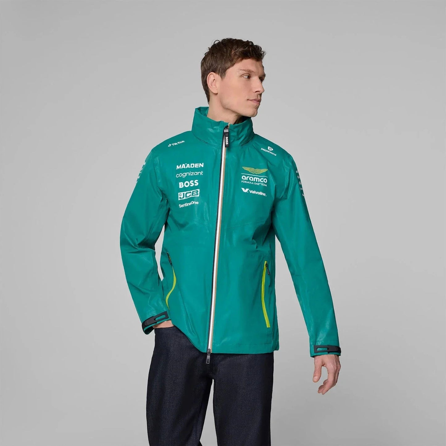 Aston Martin F1 2025 Team Rain Jacket - Green