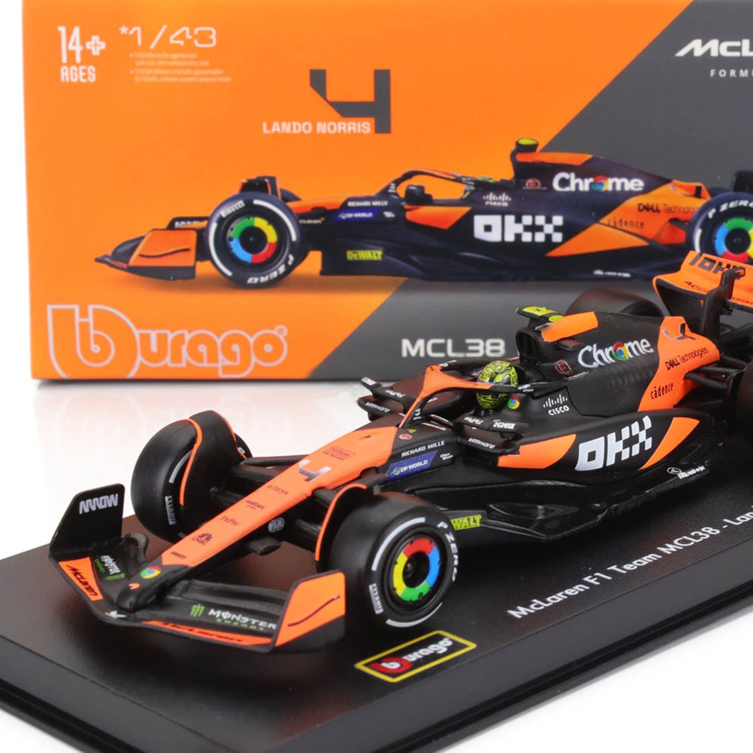 #4 Norris MCL38 Miami GP First F1 Victory 1:43 Car Model