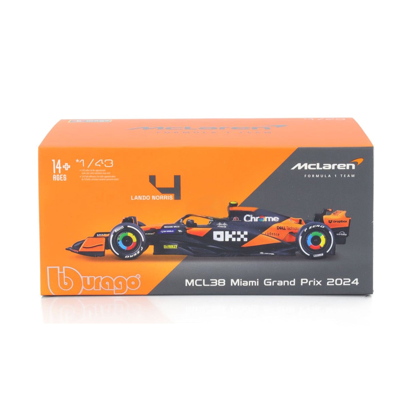 #4 Norris MCL38 Miami GP First F1 Victory 1:43 Car Model