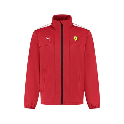 2025 Scuderia Ferrari F1™ Team Logo FW Men's Softshell Jacket - Black / Dark Cherry