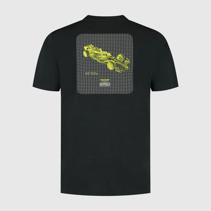 Aston Martin F1 Tech Men's Wireframe Graphic T-Shirt - Black