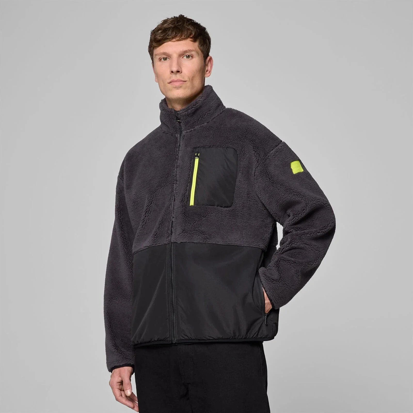 Aston Martin F1 Tech Sherpa Jacket - Black