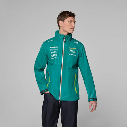Aston Martin F1 2025 Team Rain Jacket - Green