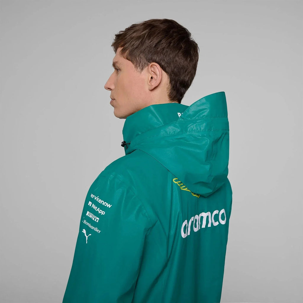 Aston Martin F1 2025 Team Rain Jacket - Green