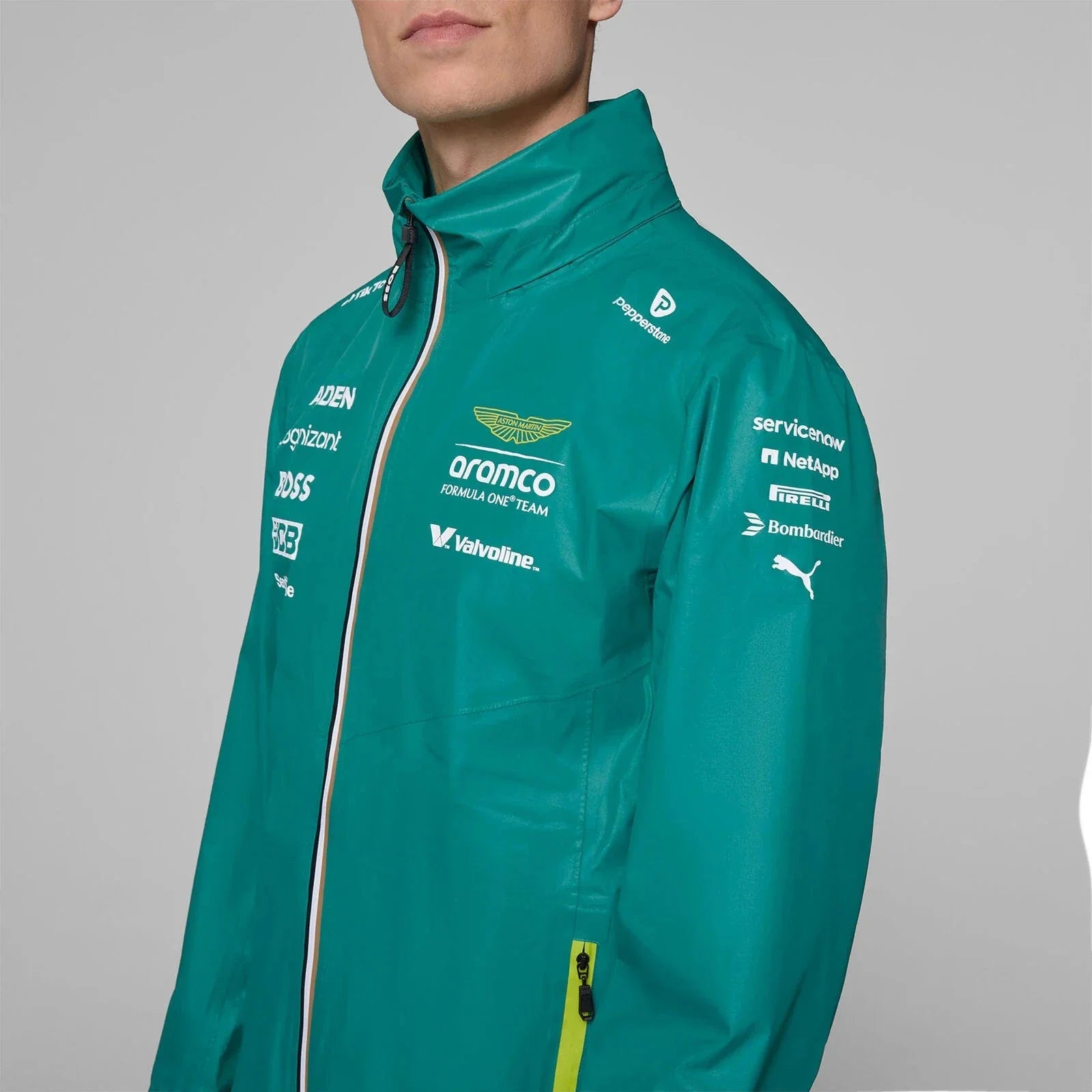 Aston Martin F1 2025 Team Rain Jacket - Green
