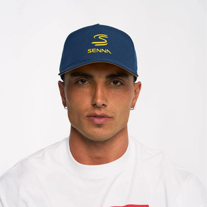Ayrton Senna F1 Leisure Hat - Navy/White